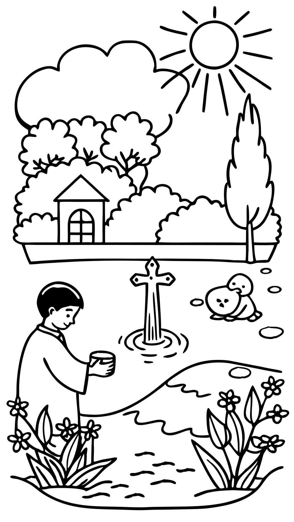 baptism coloring pages